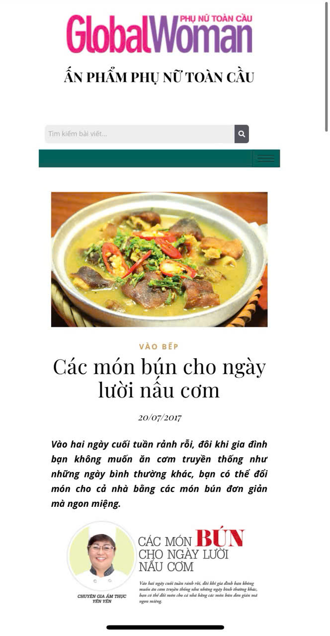 DẠY NẤU ĂN NGON TRẦN YẾN