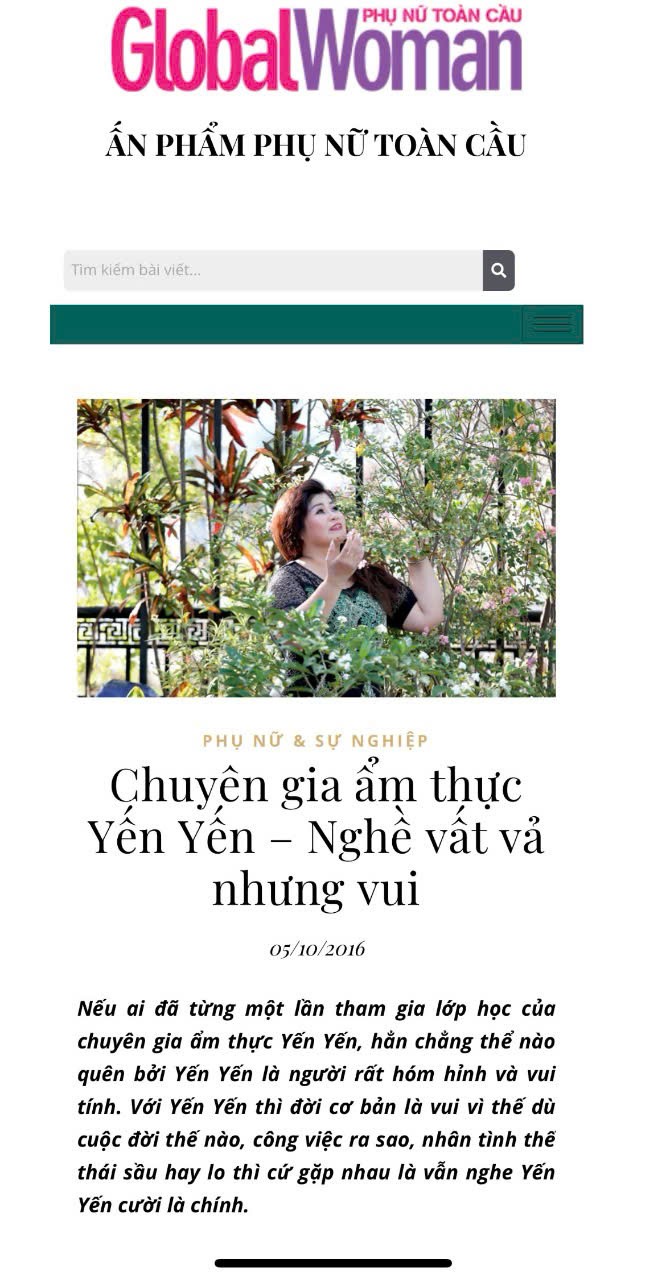 DẠY NẤU ĂN NGON TRẦN YẾN